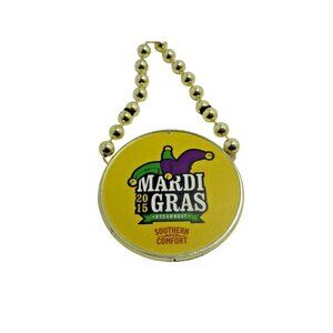 Steamboat Mardi Gras Necklace Throw Gold Beads Southern Comfort Medallion 2015